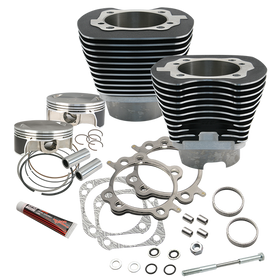 S&S Cycle 07-17 BT 117in Big Bore Cylinder Kit - Black Wrinkle
