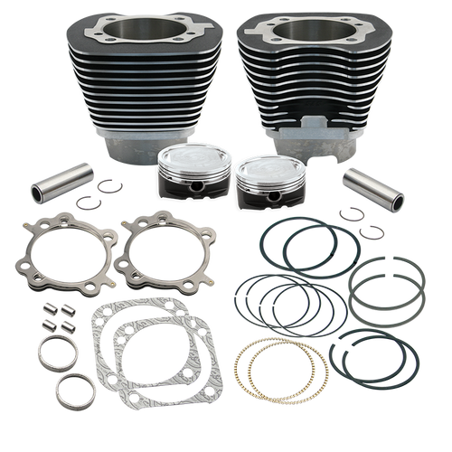S&S Cycle 99-06 BT 4 1/8in Low Compression Bore Cylinder & Pistons Kit For 124in Hot Set Up Kit