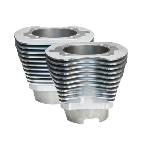 S&S Cycle 99-06 BT 11 Fin 4-1/8in Bore Cylinder Set For 124in & 124in Hot Set Up Kits - Silver