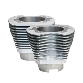 S&S Cycle 99-06 BT 11 Fin 4-1/8in Bore Cylinder Set For 124in & 124in Hot Set Up Kits - Silver