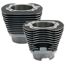 S&S Cycle 1999+ BT 4-1/8in Bore Cylinder Set For 124in & 124in Hot Set Up Kits - Wrinkle Black-1