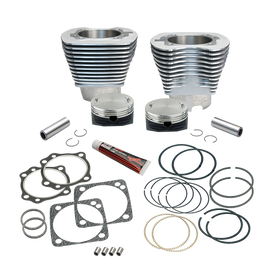 S&S Cycle 84-99 BT 4-1/8in Bore Cylinder Set w/ Pistons For 117in V-Series Engines - Natural
