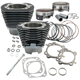 S&S Cycle 07-16 BT 124in Low Compression 4-1/8in Big Bore Kit - Wrinkle Black