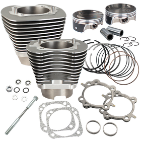 S&S Cycle 07-16 BT 124in Standard Compression 4-1/8in Big Bore Kit - Stone Gray