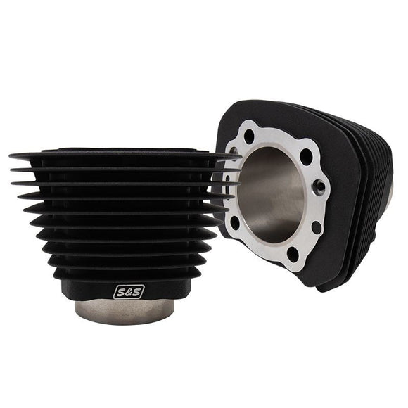 S&S Cycle 86-19 Sportster Models 3-1/2in Bore Cylinder Set - Wrinkle Black