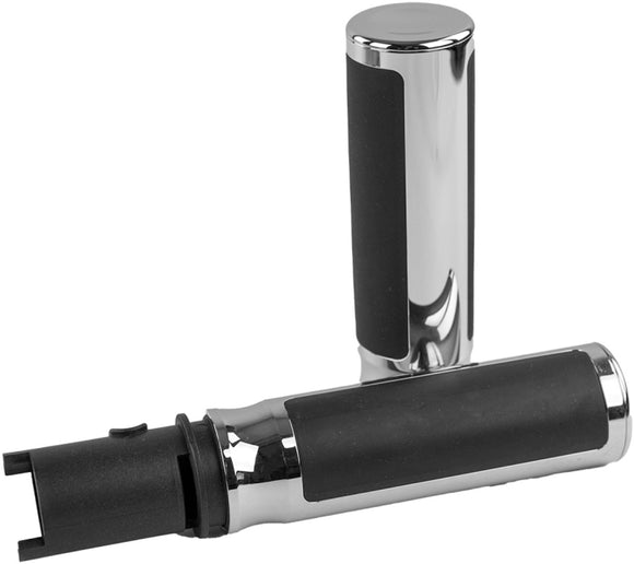 Bikers Choice 23-Up Touring Chrome Billet Cushioned Grips - 485810