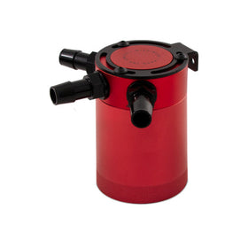 Mishimoto Compact Baffled Oil Catch Can 3-Port - Red - 0