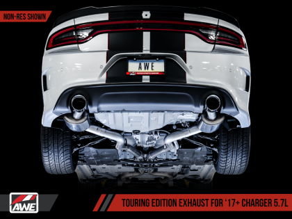 AWE Touring Edition Exhaust for 17+ Charger 5.7 - Non-Resonated - Chrome Silver Tips