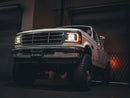 AlphaRex 92-96 Ford F-Series/Bronco NOVA-Series LED Proj Headlight Alpha-Bk w/Actv Light SS & SBDRL-3