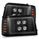 92-96 Ford F-Series/Bronco NOVA-Series LED Projector Headlights Alpha-Black-1