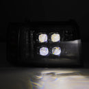 AlphaRex 92-96 Ford F-Series/Bronco NOVA-Series LED Proj Headlight Alpha-Bk w/Actv Light SS & SBDRL-6