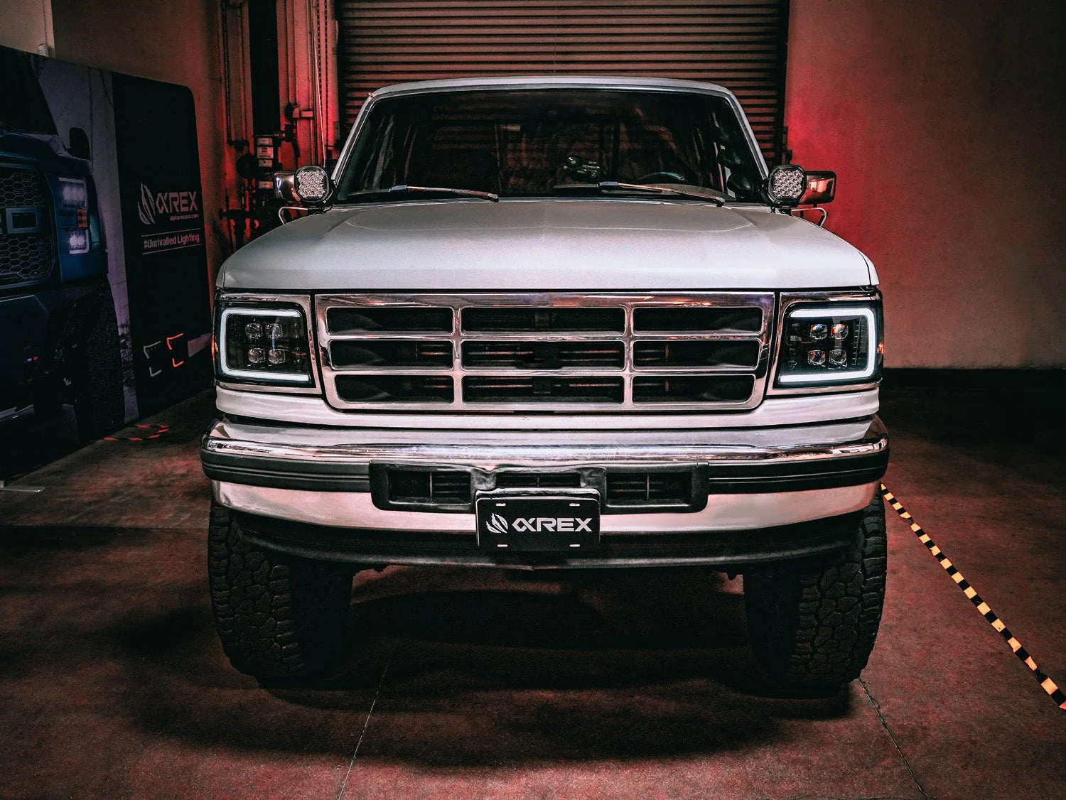 92-96 Ford F-Series/Bronco NOVA-Series LED Projector Headlights Alpha-Black