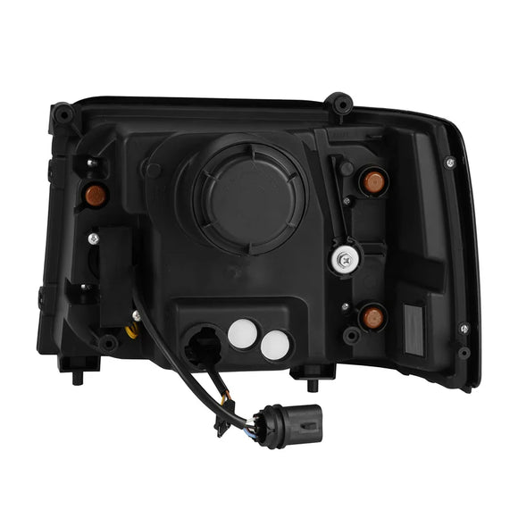 AlphaRex 92-96 Ford F-Series/Bronco NOVA-Series LED Proj Headlight Bk w/Actv Light SeqSig & SBDRL