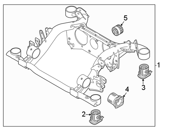RUBB MOUNT. Part Number: 1EA505145Q Fits ID.4 (2021 - 2023)