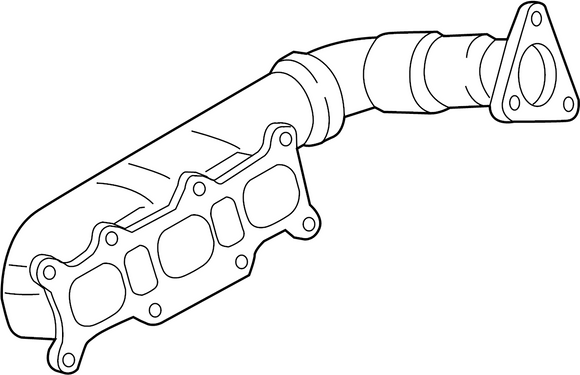 Audi VW Exhaust Manifold Right (Touareg) - Genuine VW Audi 059253034BP