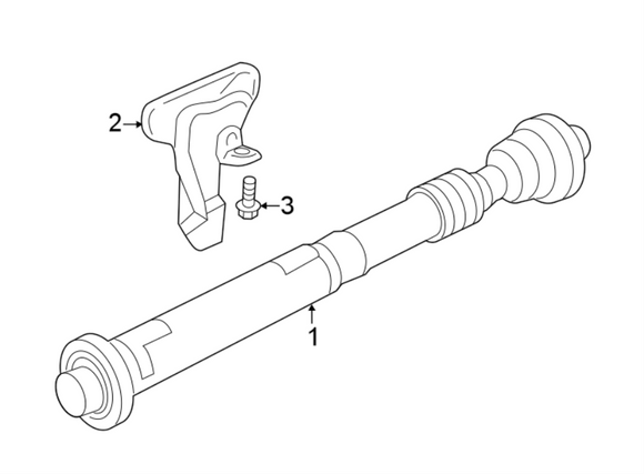 Genuine VW Driveshaft 2011-13 Touareg 3.0 TDI