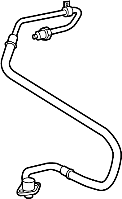 VW Power Steering Pressure Hose - Genuine VW 7P0422893AB