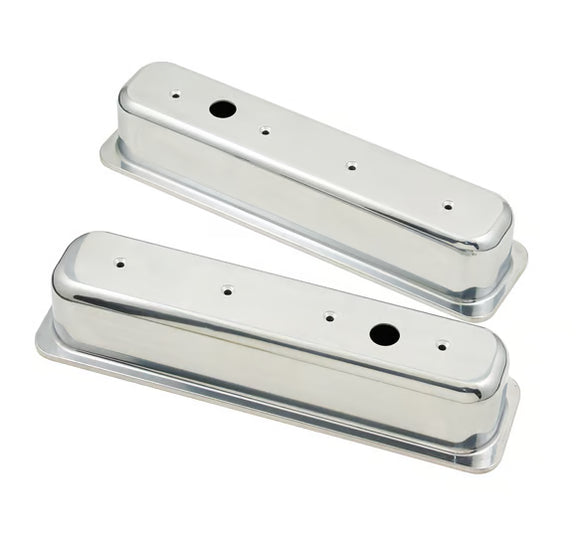 Mr. Gasket Polished Aluminum Tall-Style Valve Covers Fits 1987-1997 Chevrolet 305-350 Small Block