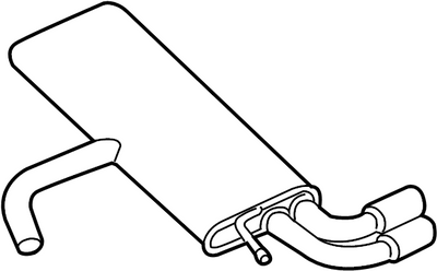 5GM253609B - Rear muffler. Silencer. 1.8 liter. Golf