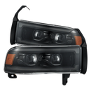 94-01 Dodge Ram 1500/94-02 Ram 2500/3500 LUXX-Series LED Headlights Alpha-Black-1