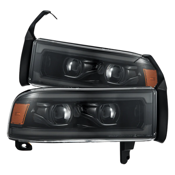 94-01 Dodge Ram 1500/94-02 Ram 2500/3500 LUXX-Series LED Headlights Alpha-Black