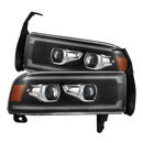 94-01 Dodge Ram 1500/94-02 Ram 2500/3500 LUXX-Series LED Headlights Black-1