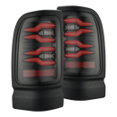 94-01 Dodge Ram 1500/94-02 Ram 2500/3500 LUXX-Series LED Tail Lights Black Red-1
