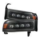 94-01 Dodge Ram 1500/94-02 Ram 2500/3500 NOVA-Series LED Headlights Alpha-Black-1