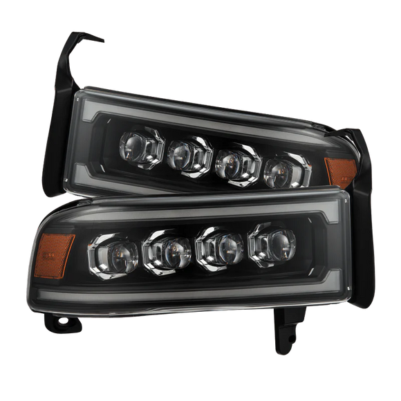 94-01 Dodge Ram 1500/94-02 Ram 2500/3500 NOVA-Series LED Headlights Black
