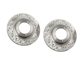 Cross Drilled Front Rotor Set - Porsche / 944