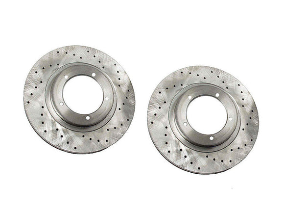 Cross Drilled Front Rotor Set - Porsche / 944