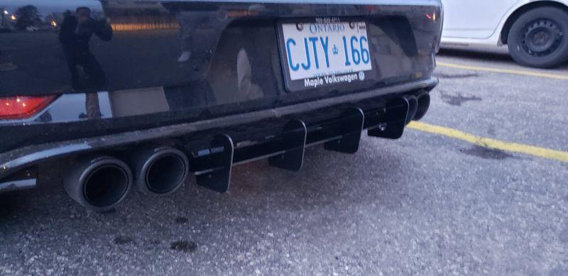 Ventus Autoworks Rear Diffuser W/ Rear Corner Spats | Volkswagen Mk7.5 Golf R