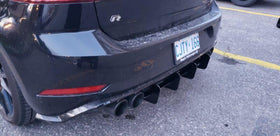 Ventus Autoworks Rear Diffuser W/ Rear Corner Spats | Volkswagen Mk7.5 Golf R