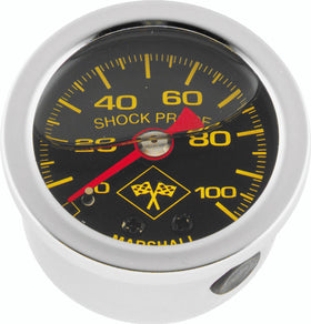 Bikers Choice 0-100 PSI Oil Pressure Gauge Black Face Black Bezel Liquid Filled Universal Custom