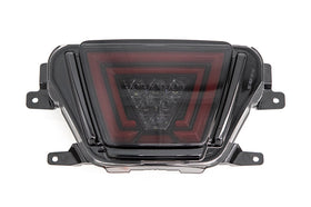 OLM V1 F1 Style Rear Brake Fog Reverse Light (Smoke Lens Gloss Black Base Red Bar) - 2020 Sup
