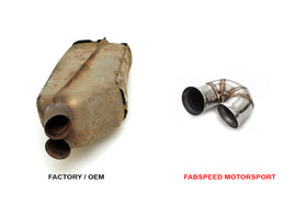 Fabspeed Porsche 964 Turbo 965 / C2 Turbo Secondary Muffler Bypass Pipe (1990-1994) - 0