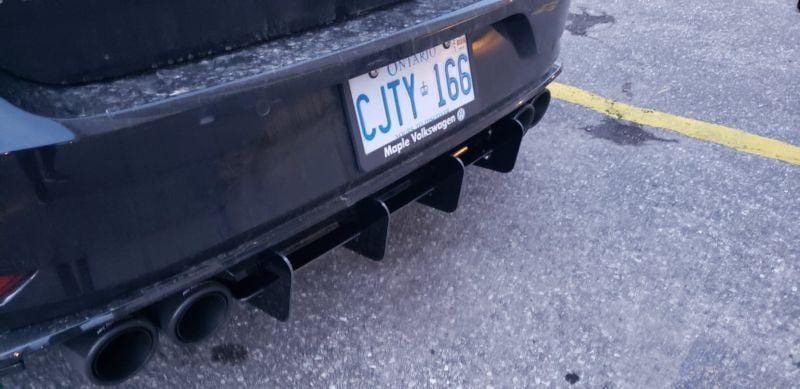 Ventus Autoworks Rear Diffuser W/ Rear Corner Spats | Volkswagen Mk7.5 Golf R