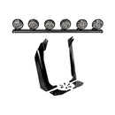 KC HiLiTES 97-06 Jeep TJ 50in. Overhead Xross Bar Kit w/(6) Apollo Pro Halogen Lights - Black-1