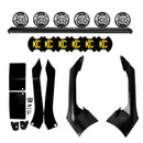 KC HiLiTES 18-21 Jeep JL/JT 50in. Overhead Xross Bar Kit w/(6) SlimLite LED Lights 300W - Black-1