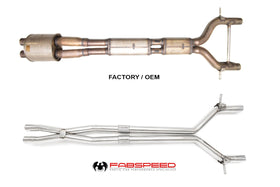 Fabspeed Porsche 970 Panamera Turbo / Turbo S Resonator Bypass X-Pipe (2010-2016) - 0