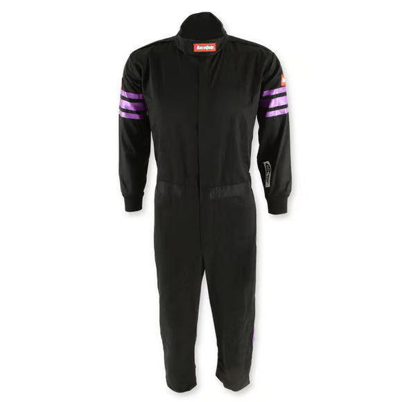RACEQUIP SFI-1 JR SUIT PURPLE TRIM KSML