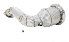 Racing Dynamics Catted Downpipe W/Heat Shield - Porsche / 971.1 / 3.0L / Panamera | 971-10-00-100 - 0