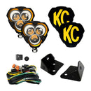 KC HiLiTES FLEX ERA 3 Vehicle Light System Kit Jeep JK Spot Beam and A-Pillar Bracket-1