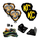 KC HiLiTES FLEX ERA 3 Vehicle Light System Kit Jeep JK Combo Beam and A-Pillar Bracket-1