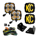 KC HiLiTES FLEX ERA 4 Jeep JK 2-Light System 80W Spot Beam Pillar Mount-1