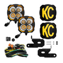 KC HiLiTES FLEX ERA 4 Jeep 18-21 Jeep JL /JT 2-Light System 80W Spot Beam Pillar Mount-1