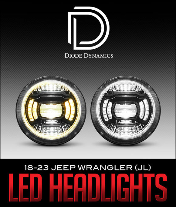DIODE DYNAMICS ELITE MAX LED HEADLIGHTS: 2018–2023 JEEP JL WRANGLER