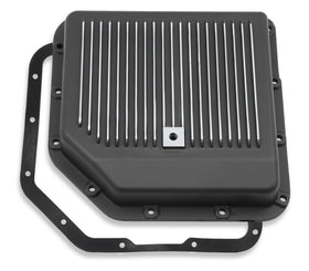 MR GASKET TRANS PAN GM TH-350 BLACK ALUMINUM