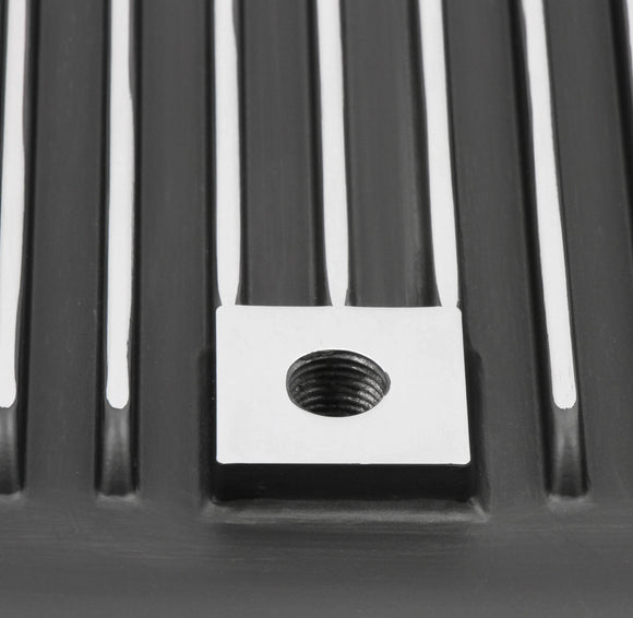 MR GASKET TRANS PAN GM TH-350 BLACK ALUMINUM