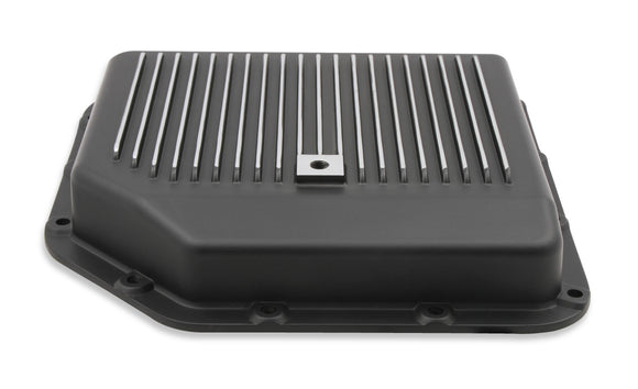 MR GASKET TRANS PAN GM TH-350 BLACK ALUMINUM